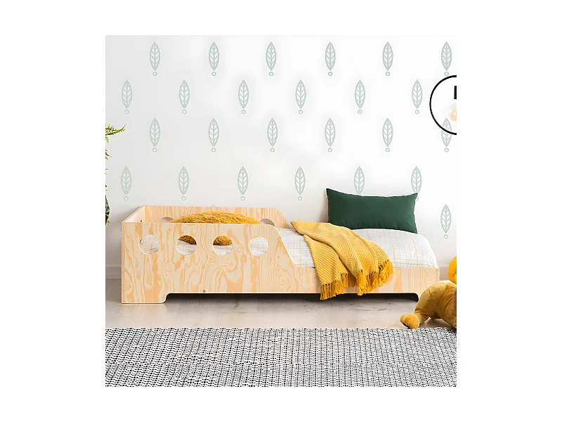 Lit 90x200 sommier inclus Adrien Bois