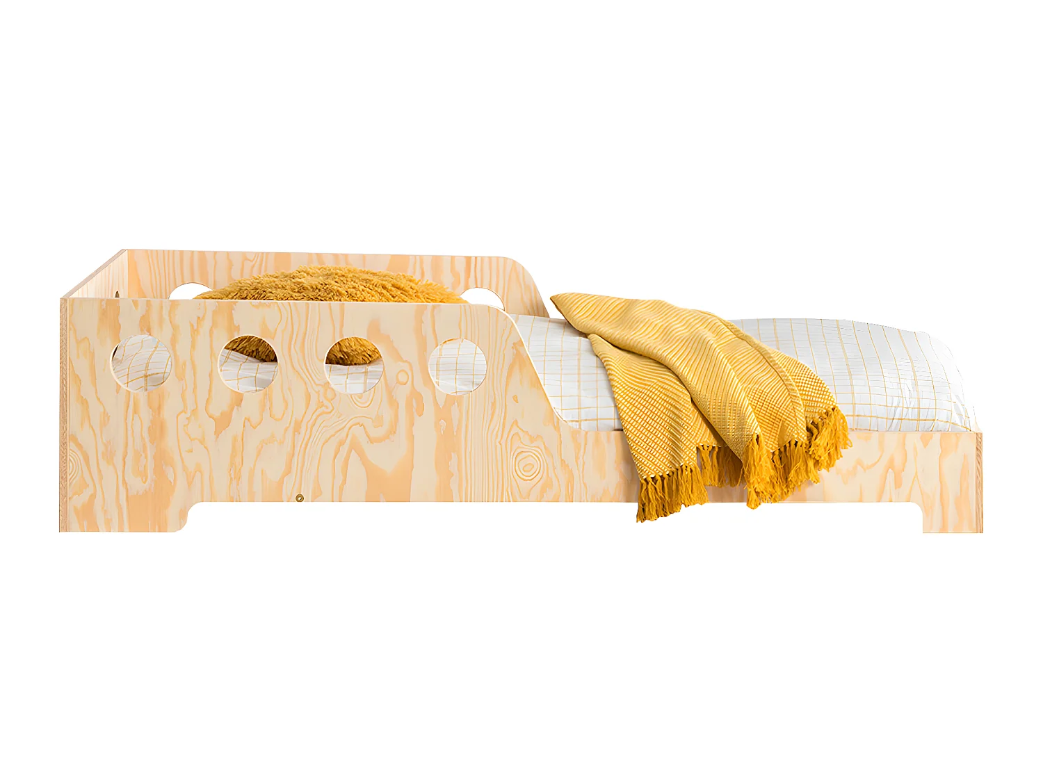 Lit 90x200 sommier inclus Adrien Bois