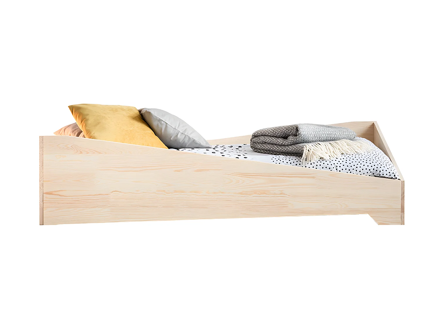 Lit 90x190 sommier inclus Solène Bois