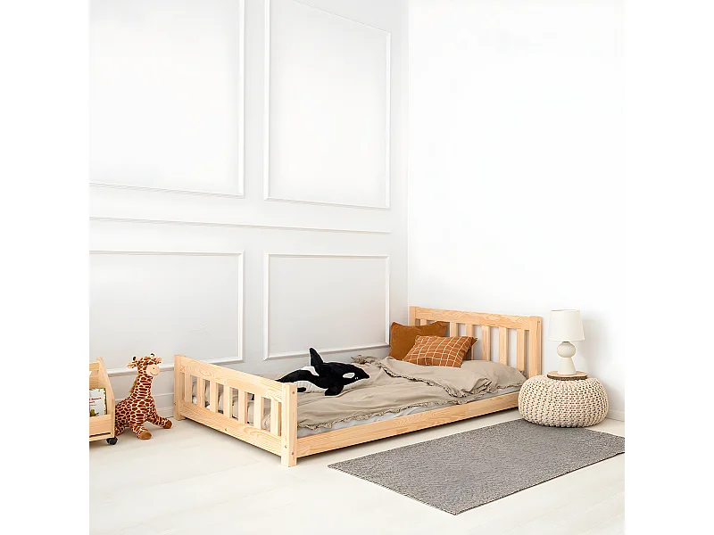 Cama 90x200 com estrado de ripas Adeline Bois