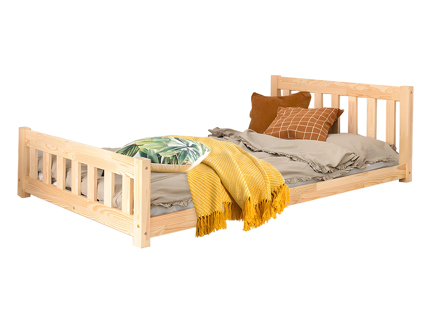 Cama 90x200 con somier Adeline Madera
