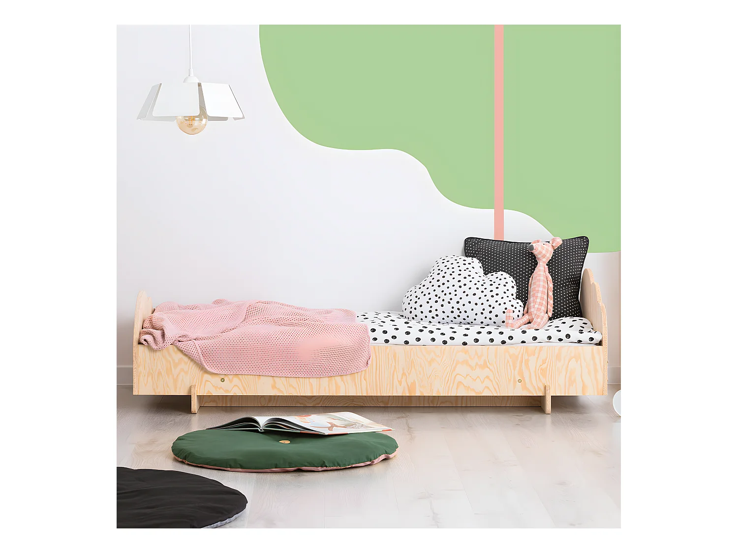 Lit 90x190 sommier inclus Louison Bois
