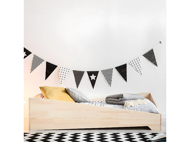 Letto Solène Bois 90x200 con rete a doghe