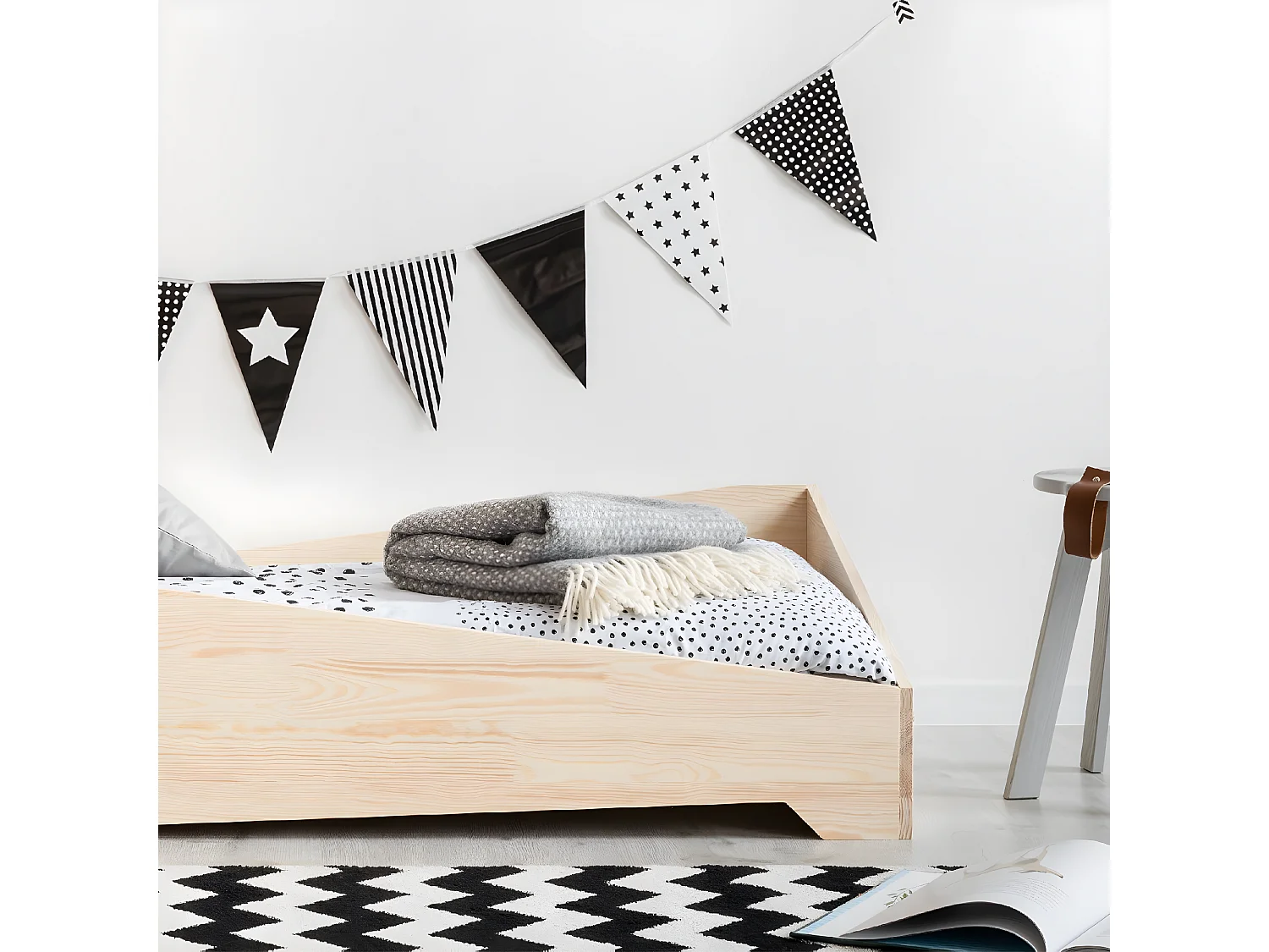 Solène Bois 90x200 bed inclusief lattenbodem