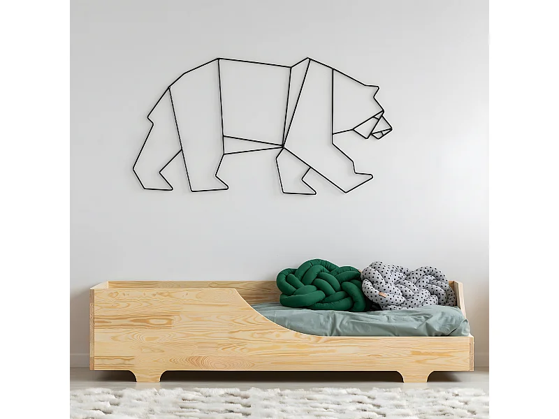 Cama Tonio Wood 90x190 com estrado de ripas