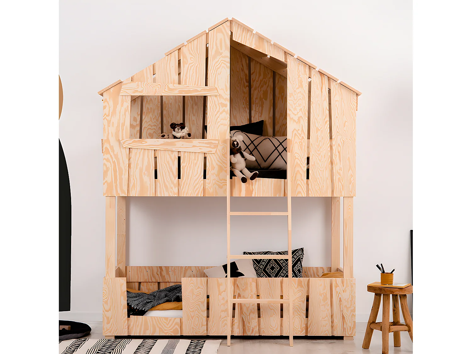 Łóżko piętrowe TED 90x200 sosna