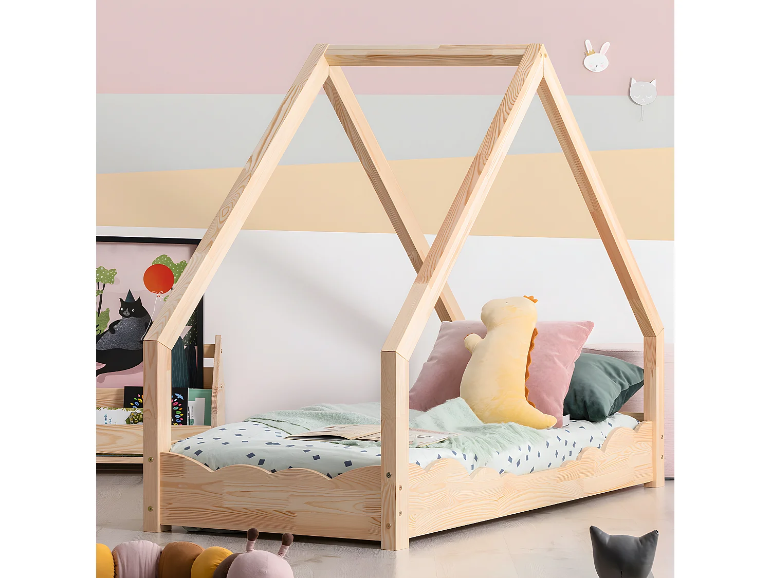 Łóżko dziecięce LOCA D 90x200 sosna