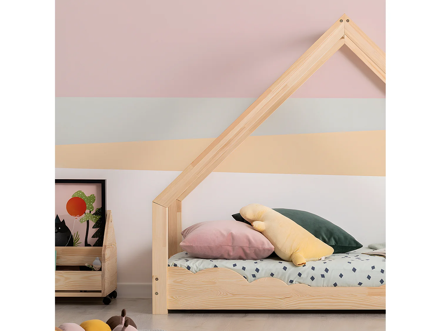 Łóżko dziecięce LOCA D 90x200 sosna