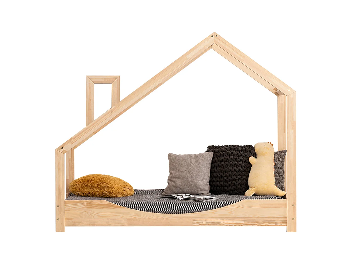 Lit cabane 90x200 sommier inclus Sonia Bois