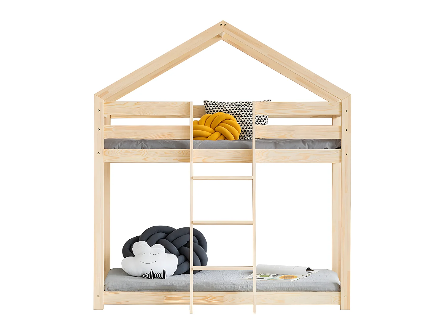 Litera casita 90x190 con somier Hortense Madera