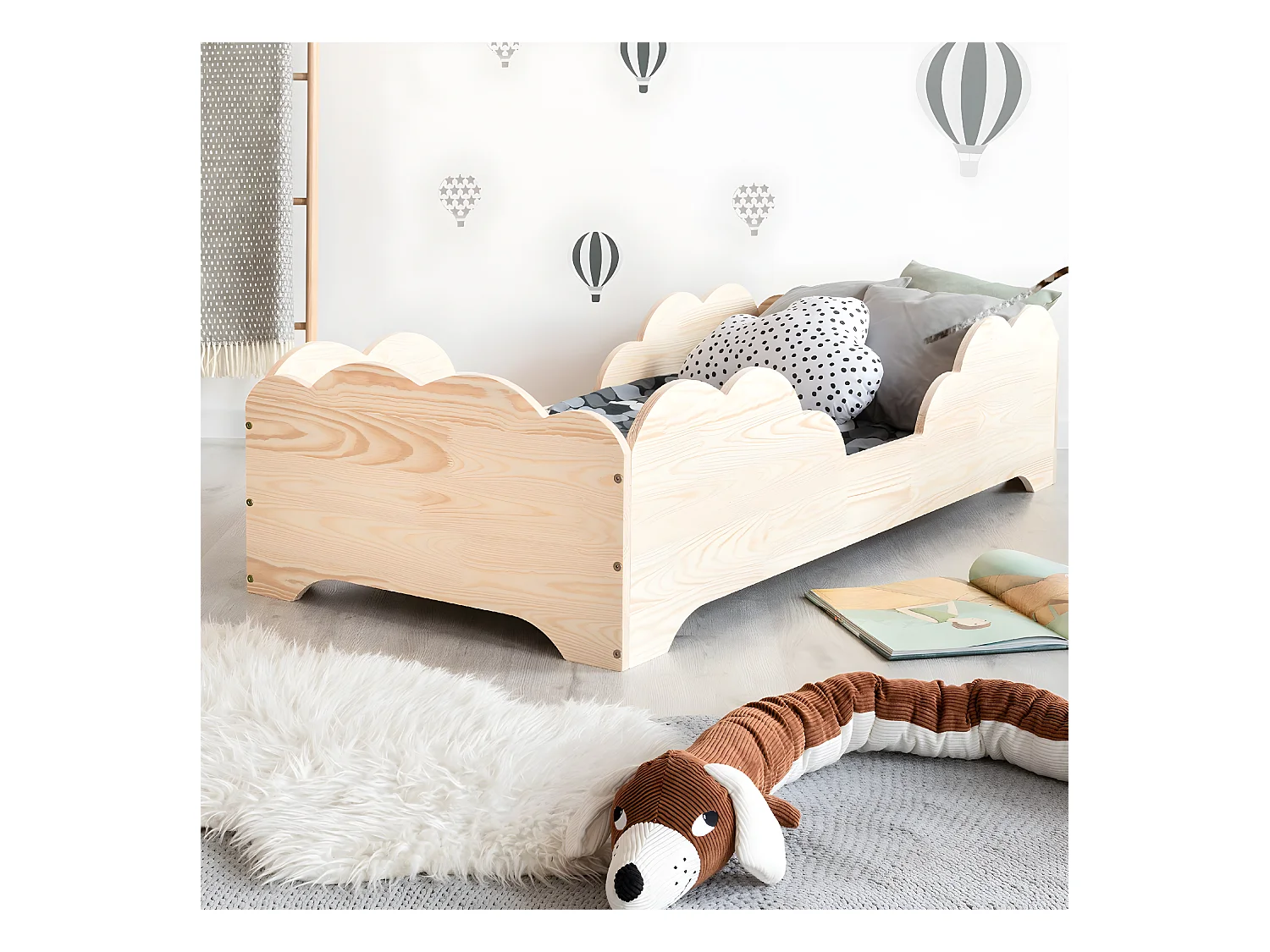 Cama 90x190 con somier Josy Madera