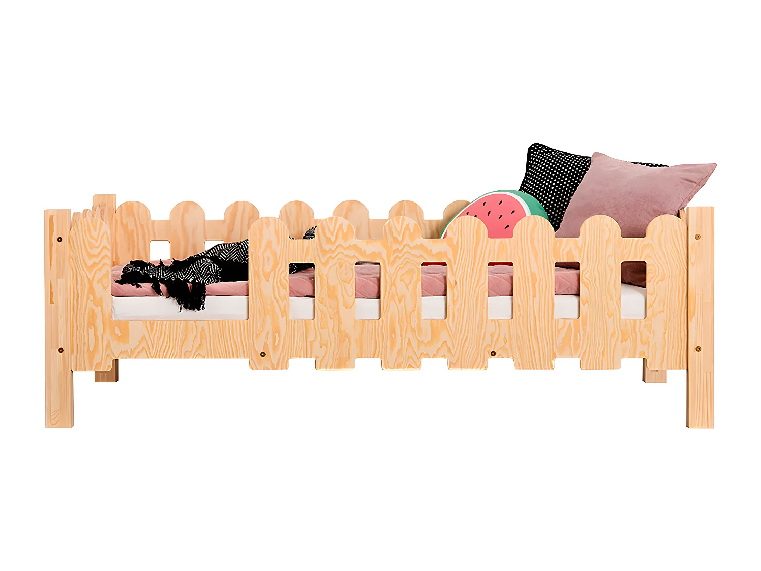 Cama de entrada esquerda 70x140 com estrado de ripas Anna Bois