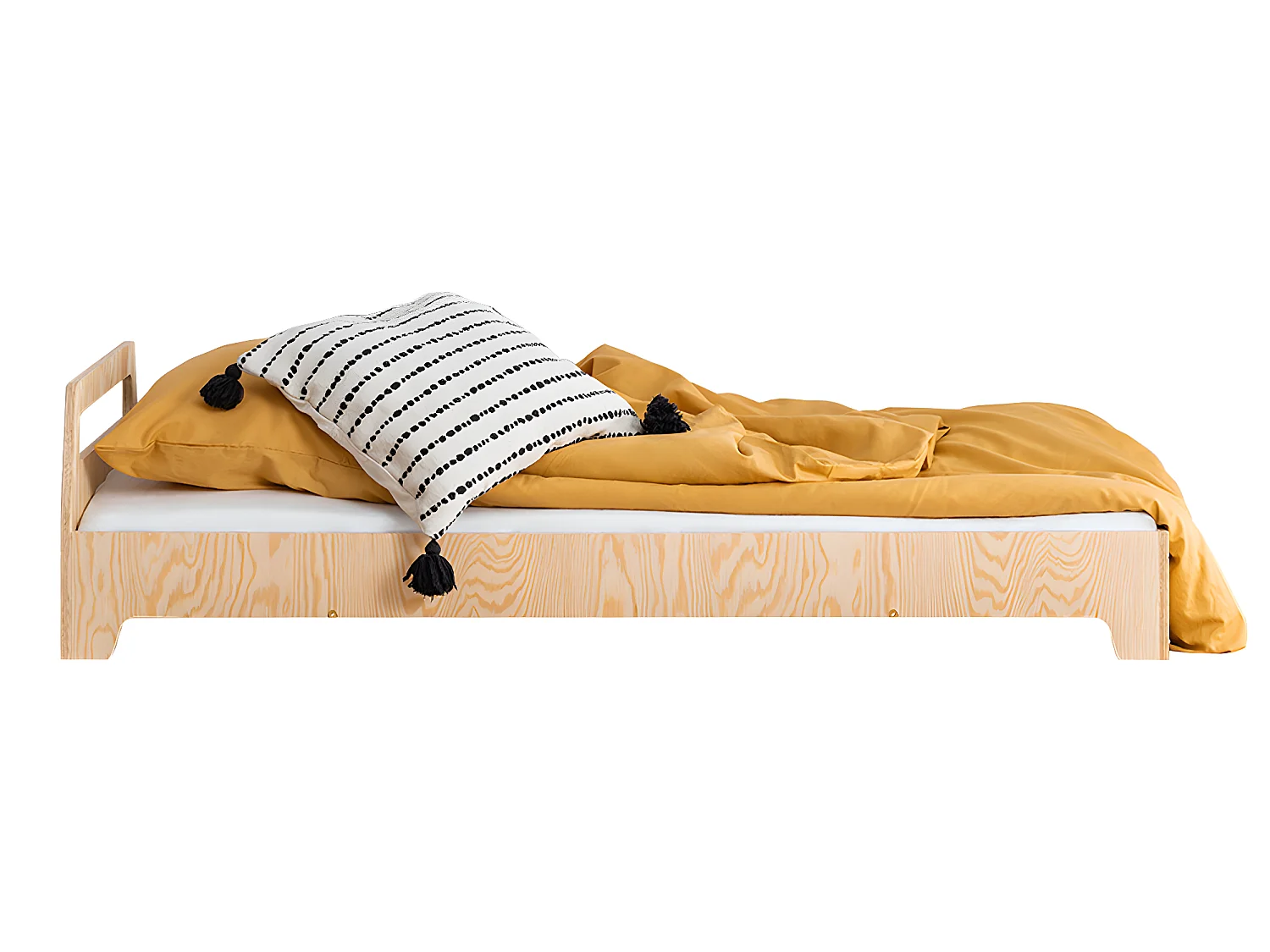 Cama 90x200 con somier Garance Madera