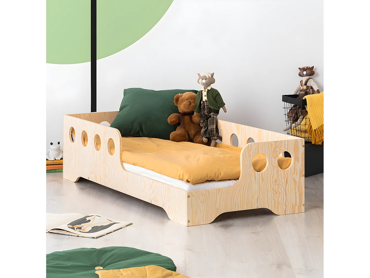 Sacha Bois 90x200 rechts instapbed met lattenbodem