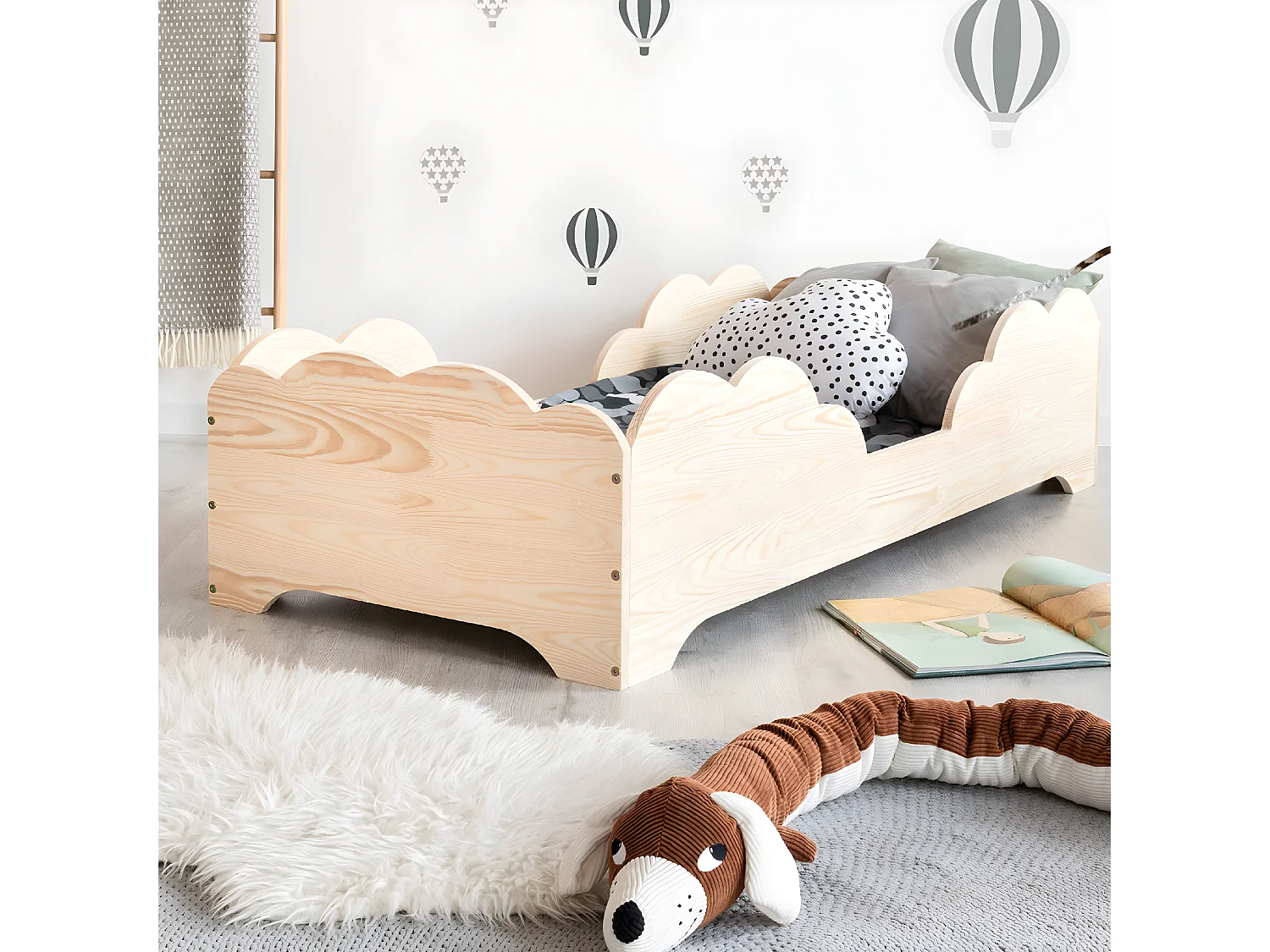 Cama 90x200 con somier Josy Madera