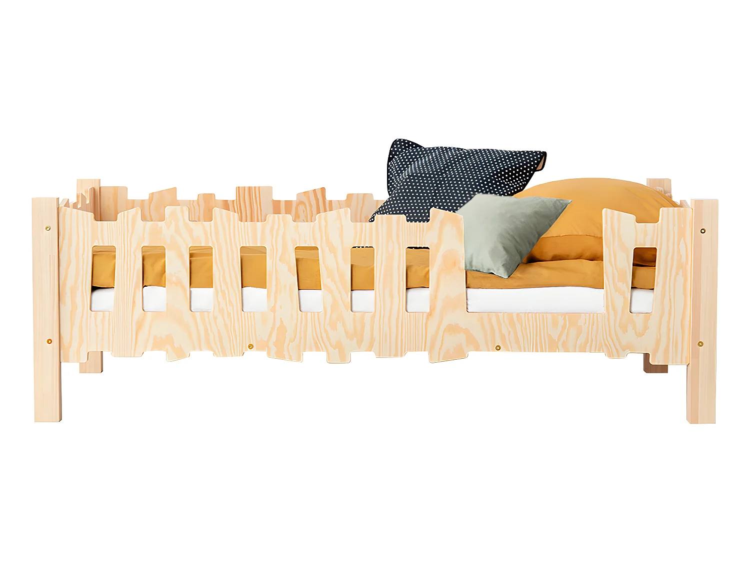 Bed 70x140 Inclusief bedbodem rechts Hans Wood