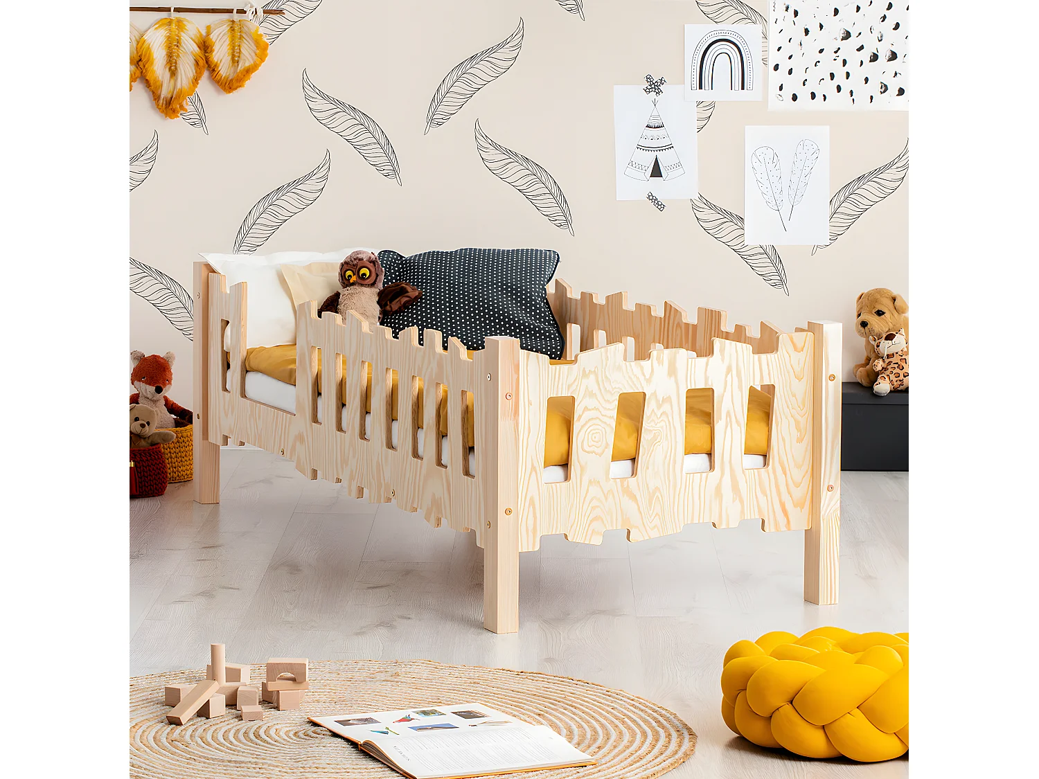 Łóżko dziecięce PIKKO B 70x140 sosna