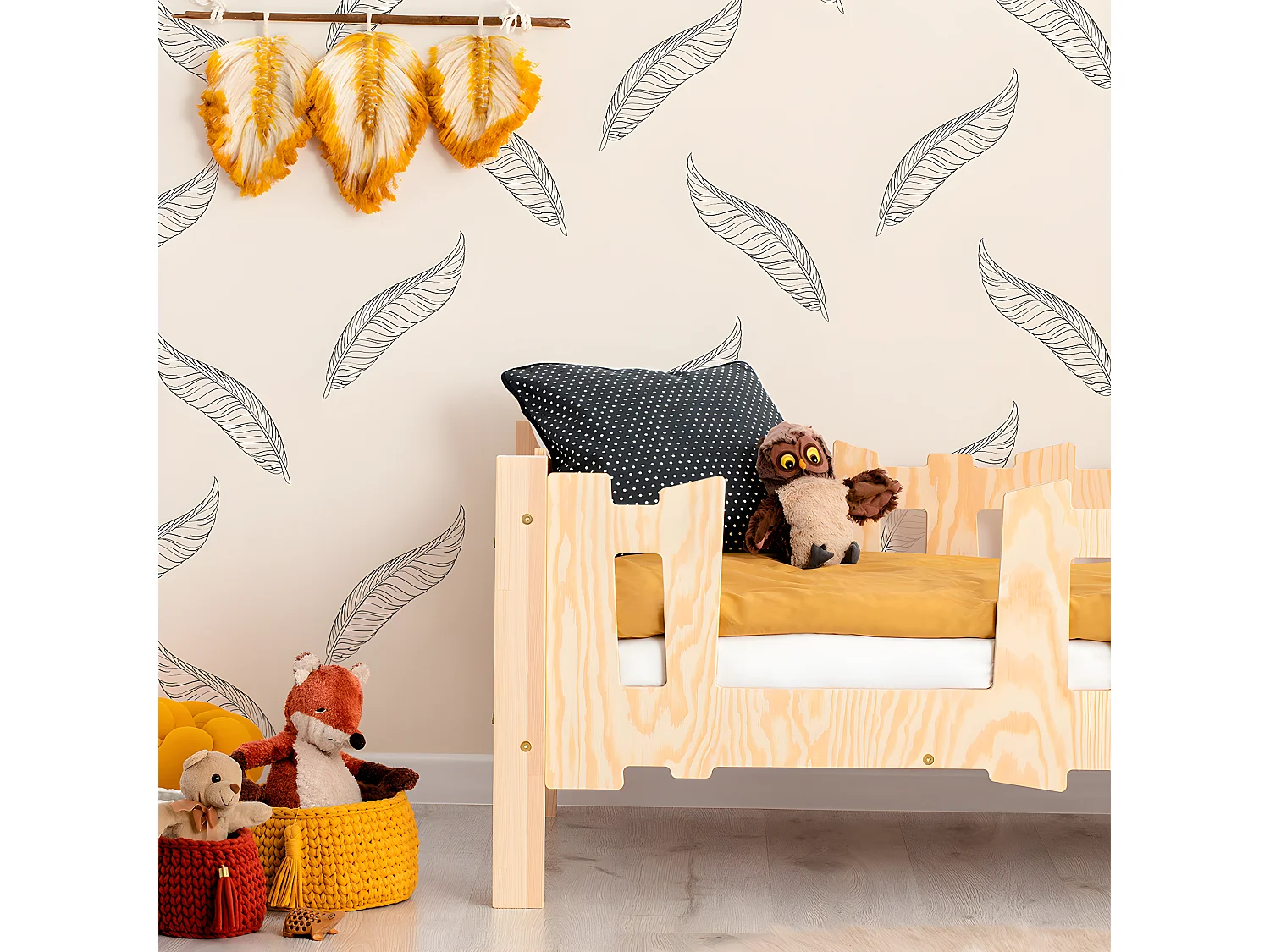 Łóżko dziecięce PIKKO B 90x200 sosna