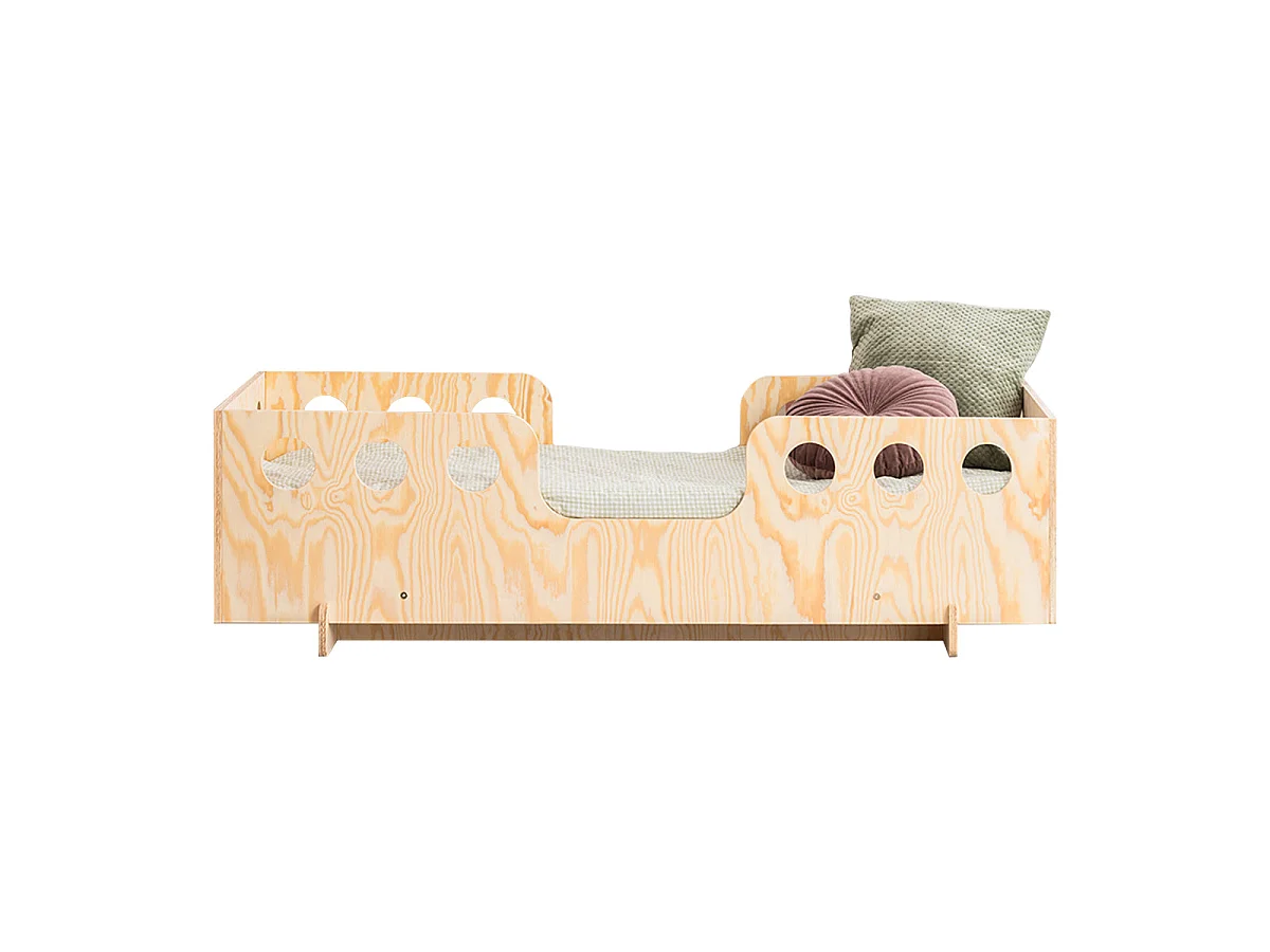 Cama 90x200 estrado de ripas incluído Anaïs Bois