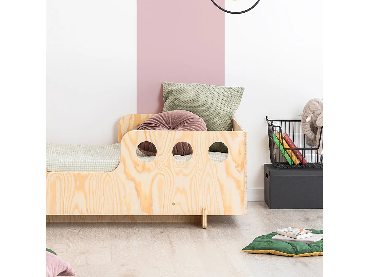 Cama 90x200 estrado de ripas incluído Anaïs Bois