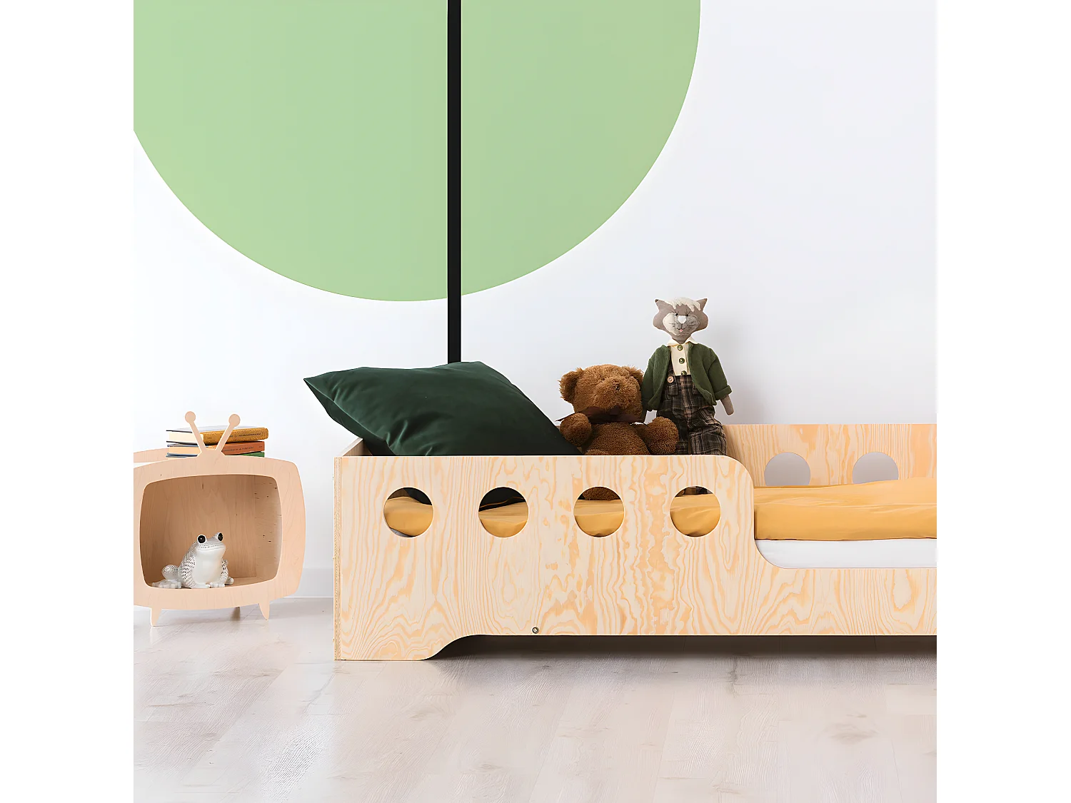 90x190 rechts instapbed met boxspring Sacha Bois