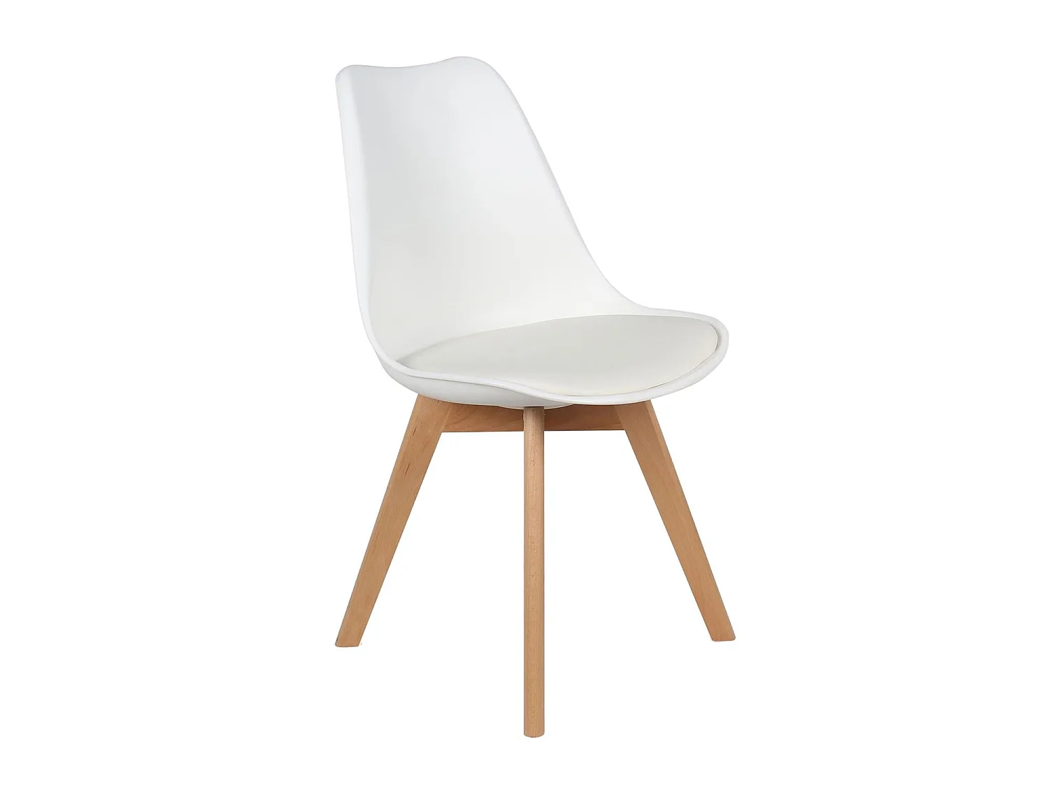 Lot de 4 Chaises Scandinave "Coquil" 81cm Blanc