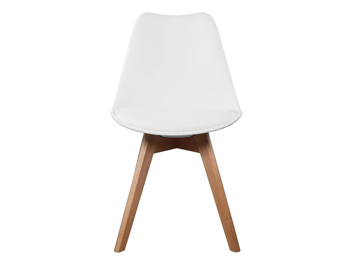 Lot de 4 Chaises Scandinave "Coquil" 81cm Blanc