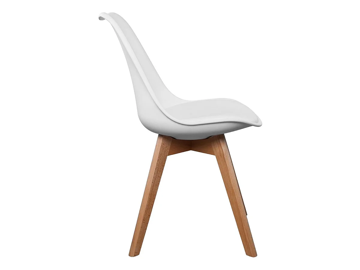 Lot de 4 Chaises Scandinave "Coquil" 81cm Blanc
