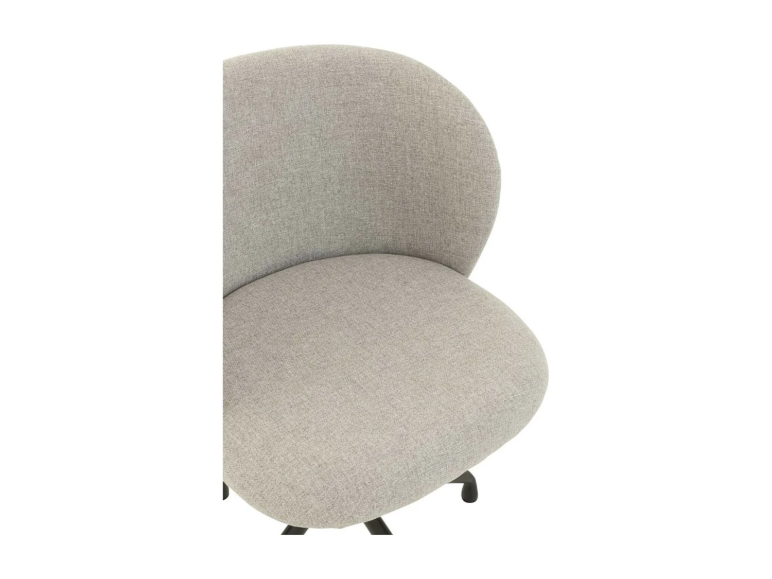 Chaise Pivotante en Lin "Gena" 56cm Gris