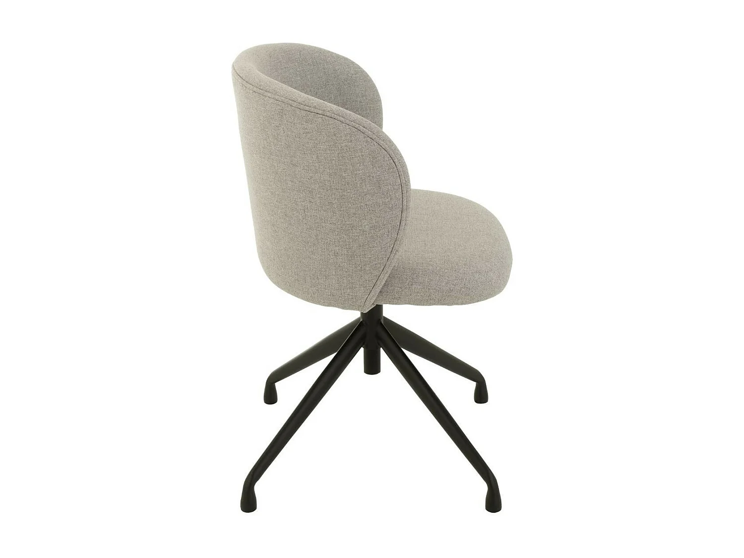 Chaise Pivotante en Lin "Gena" 56cm Gris
