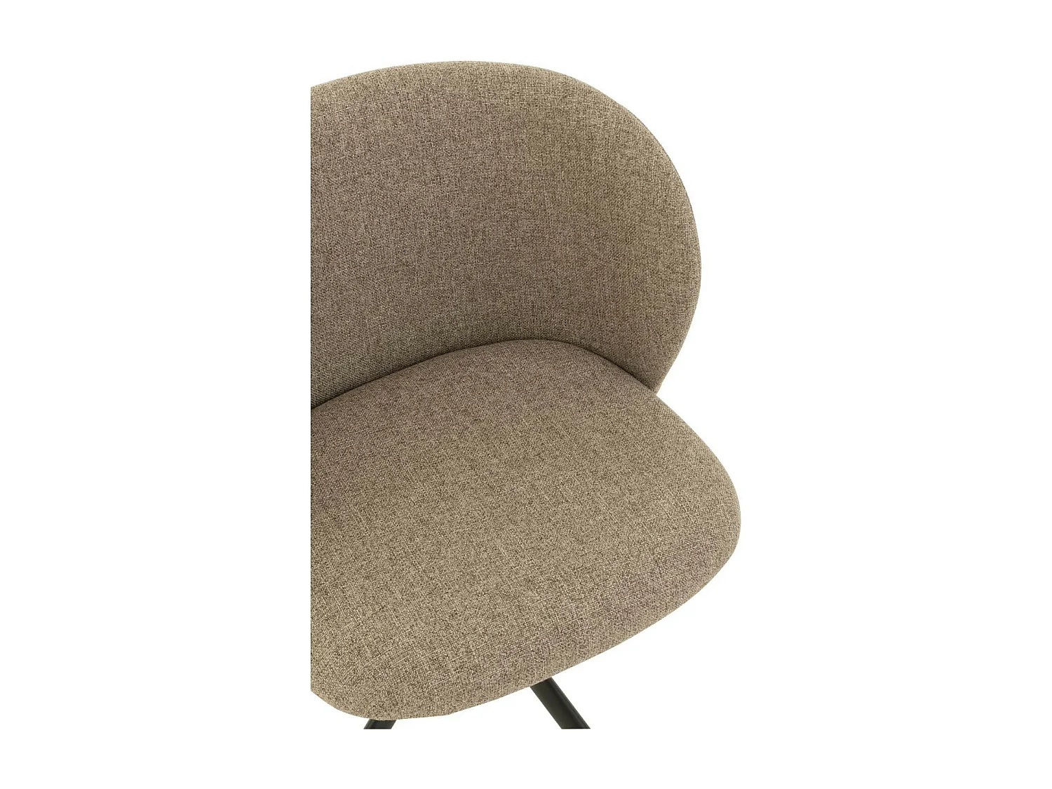 Chaise Pivotante en Lin "Gena" 56cm Marron