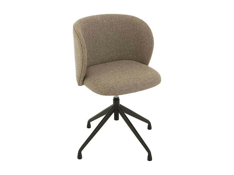 Chaise Pivotante en Lin "Gena" 56cm Marron