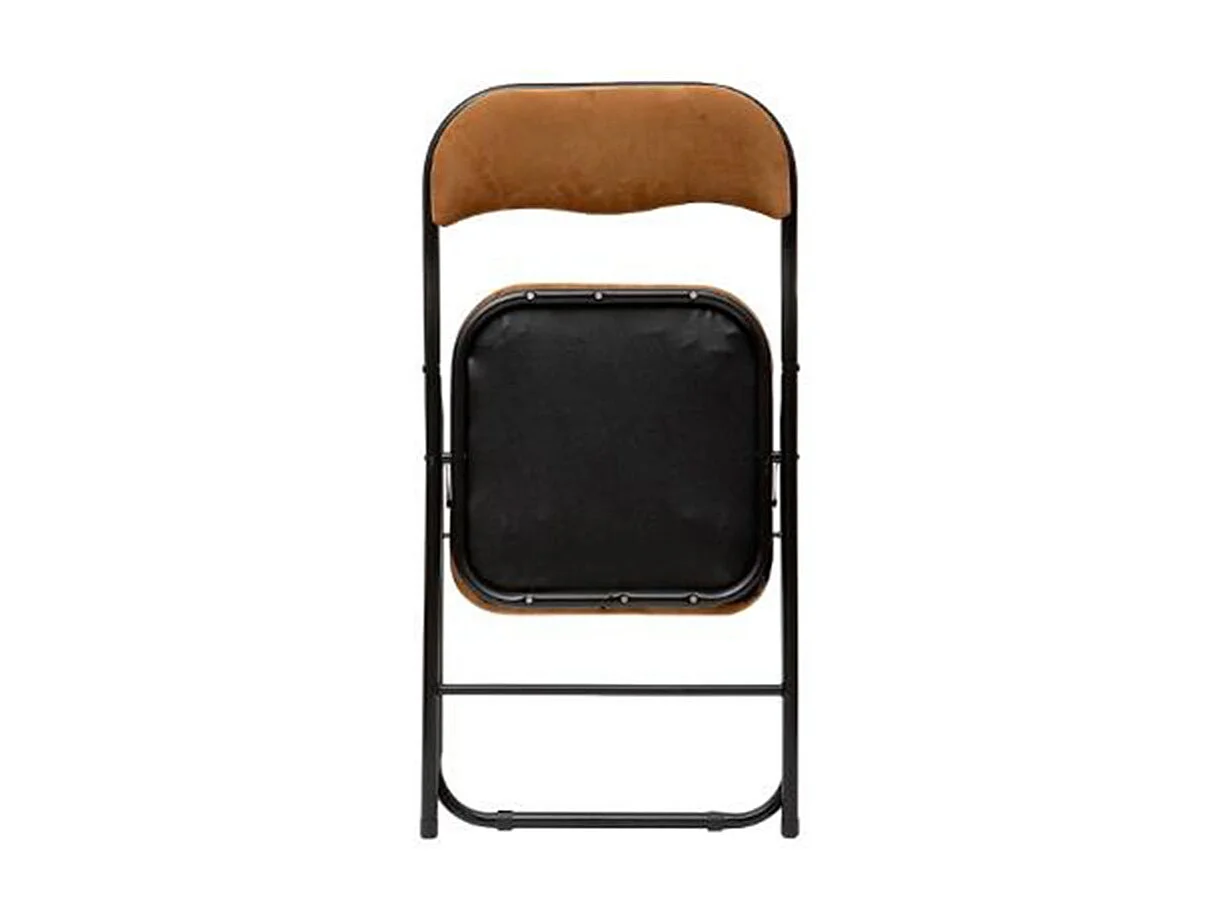 Chaise Pliante en Velours "Basic" 79cm Or