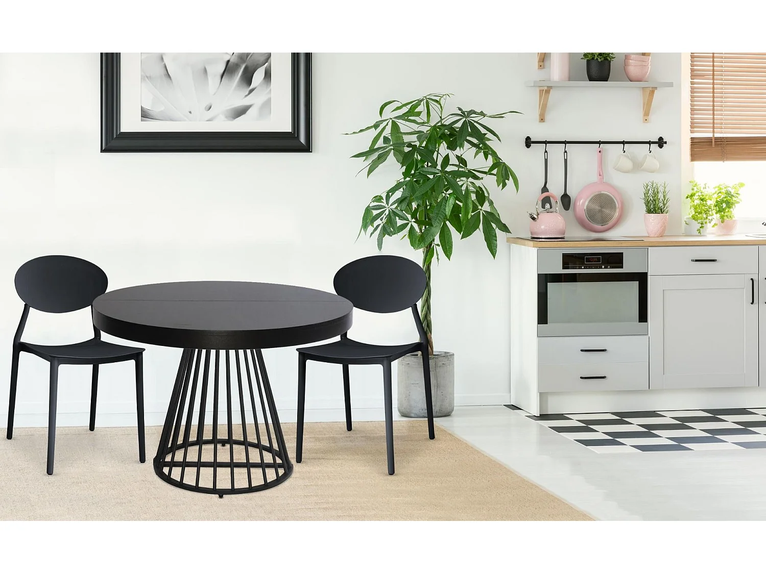 Lot de 4 Chaises Design "Tojal" 81cm Noir