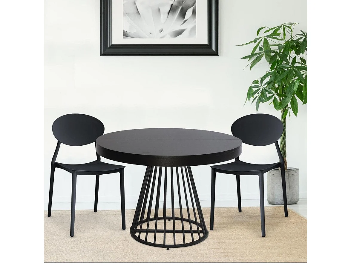 Lot de 4 Chaises Design "Tojal" 81cm Noir