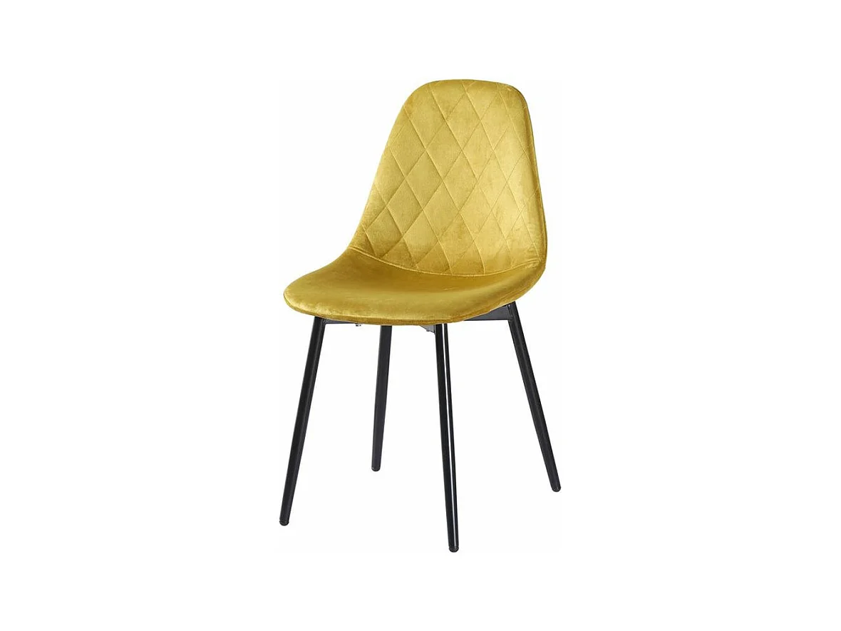 Lot de 6 Chaises Velours "Getafe" 86cm Or