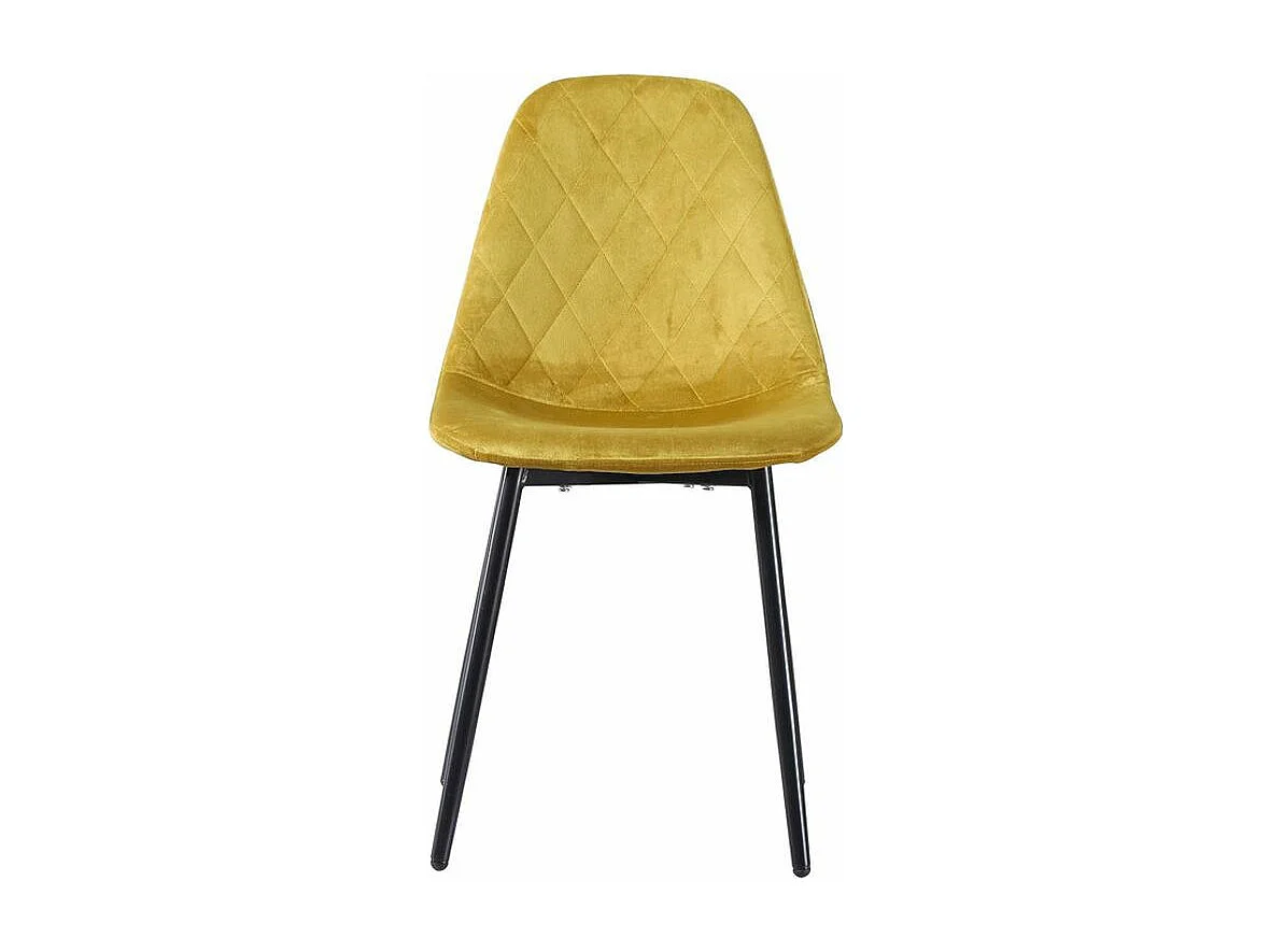 Lot de 6 Chaises Velours "Getafe" 86cm Or