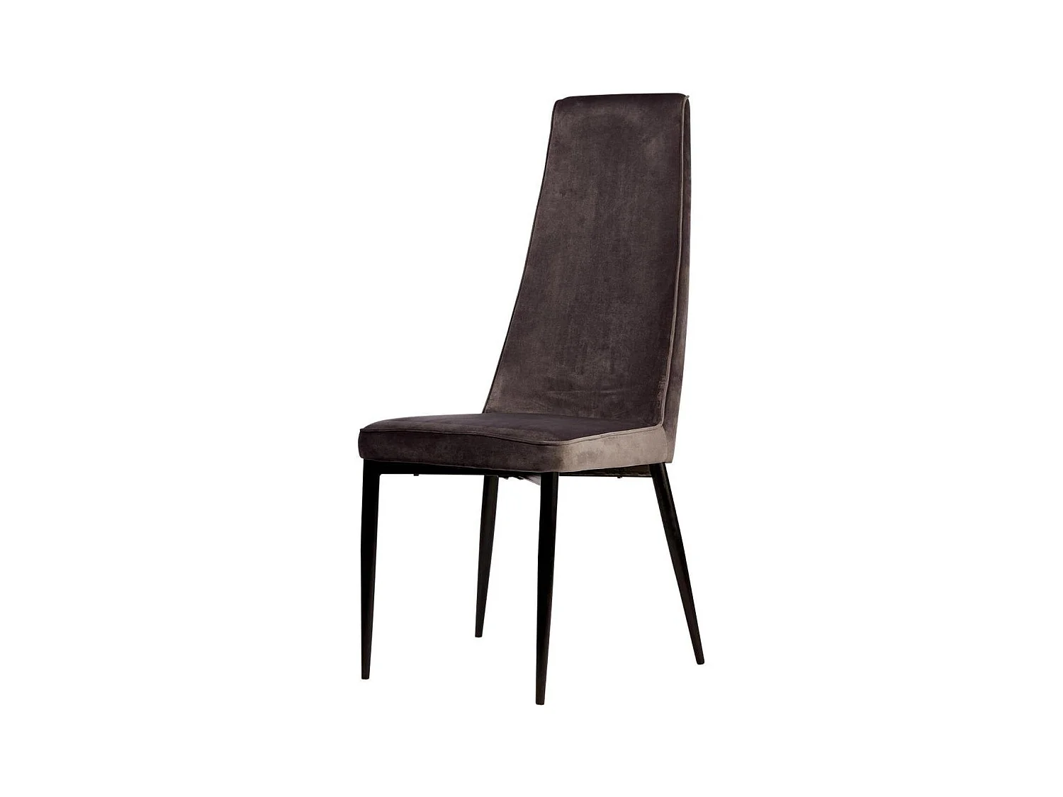 Lot de 4 Chaises en Velours "Morris" 107cm Gris