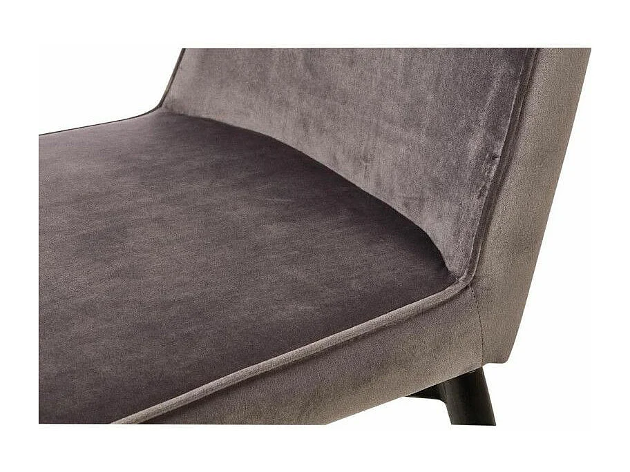 Lot de 4 Chaises en Velours "Morris" 107cm Gris