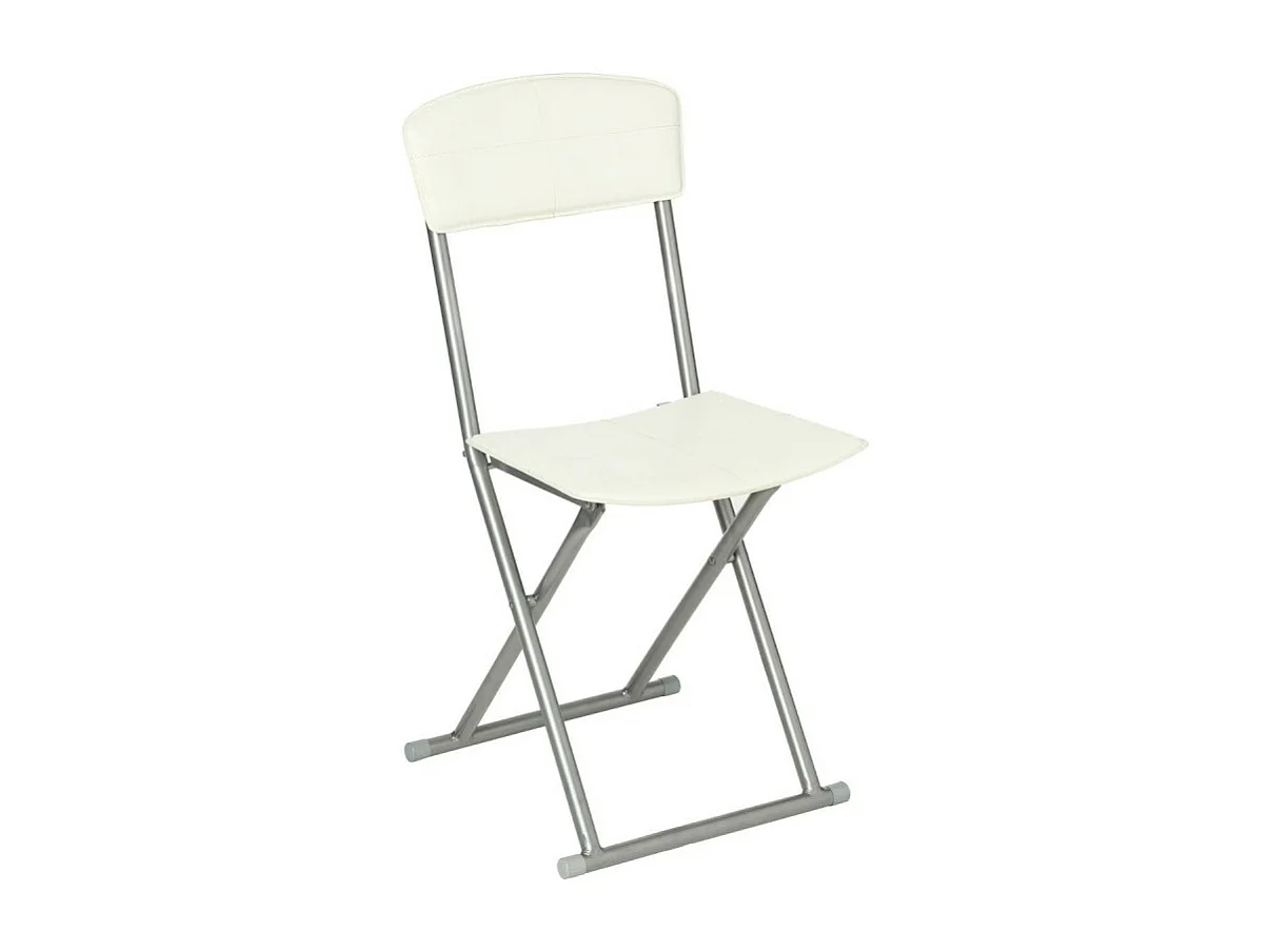 Lot de 4 Chaises Pliantes "Assise" 83cm Blanc