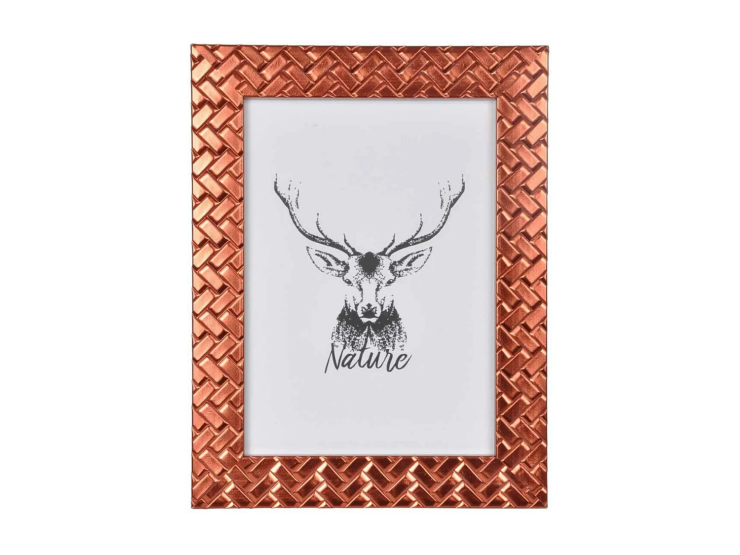 Cadre Photo Déco "Tressé" 24x30cm Cuivre