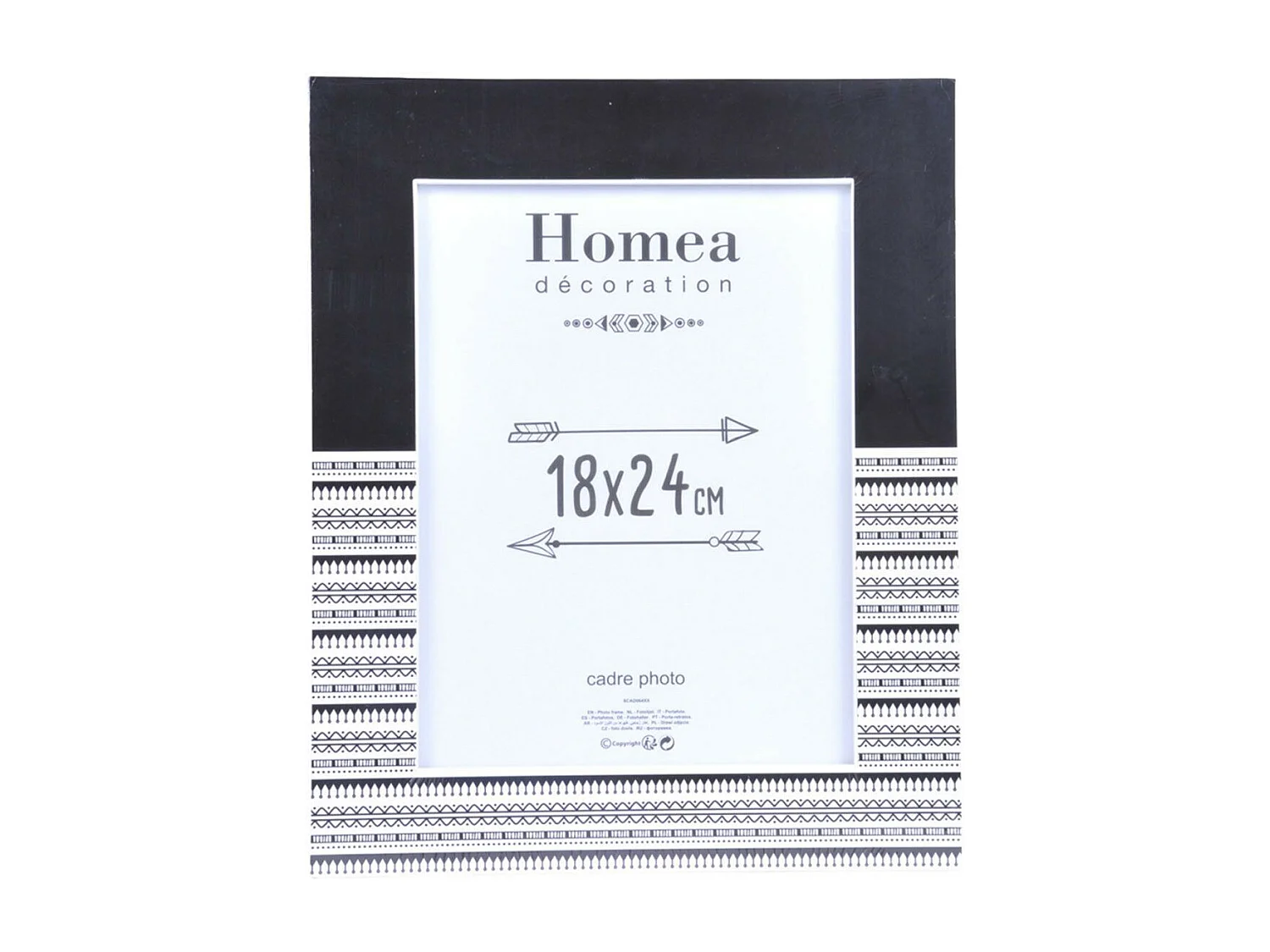 Cadre Photo "Ethnic Folk" 18x24cm Noir
