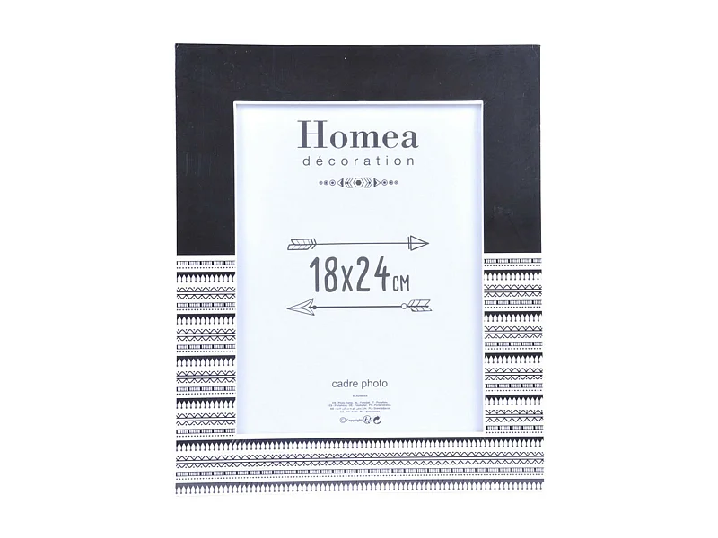 Cadre Photo "Ethnic Folk" 18x24cm Noir