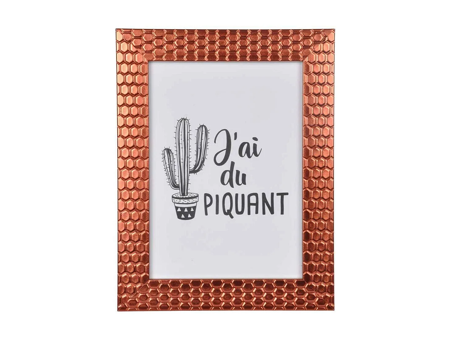 Cadre Photo Déco "Nid d'Abeilles" 18x24cm Cuivre