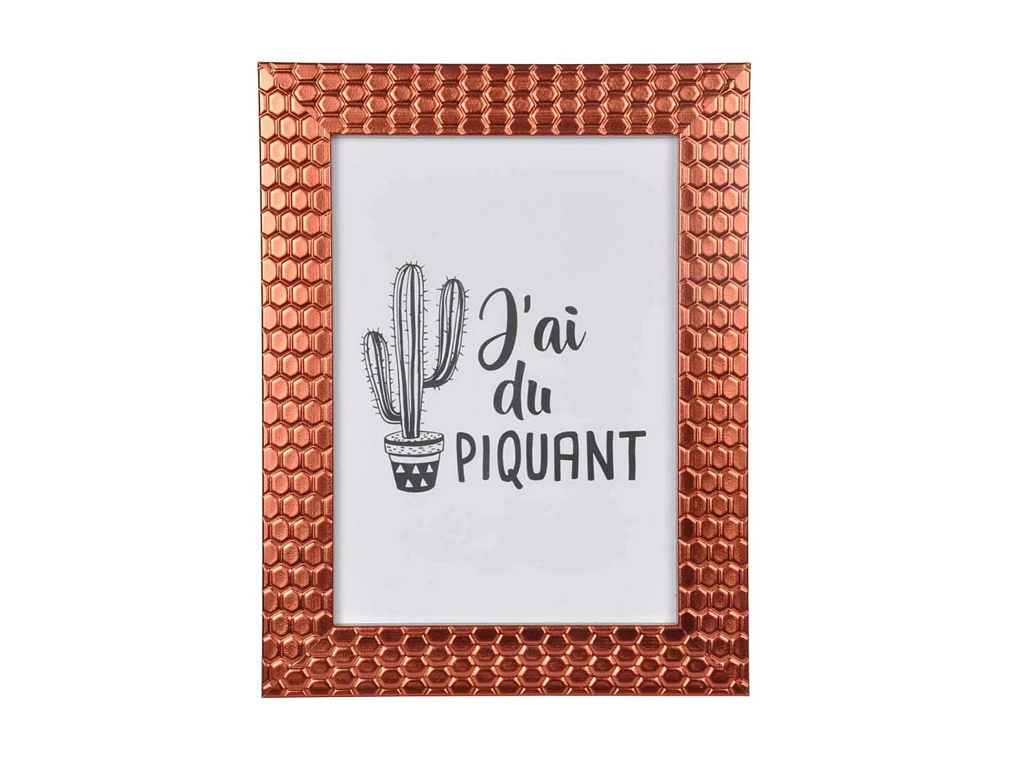 Cadre Photo Déco "Nid d'Abeilles" 18x24cm Cuivre