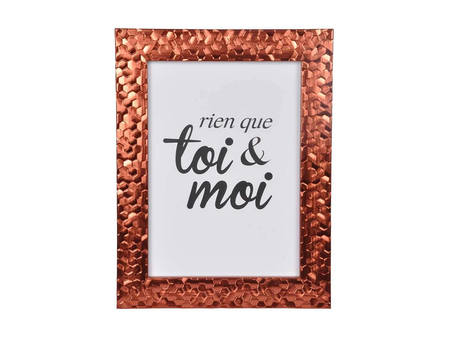 Cadre Photo Déco "Martelé" 18x24cm Cuivre