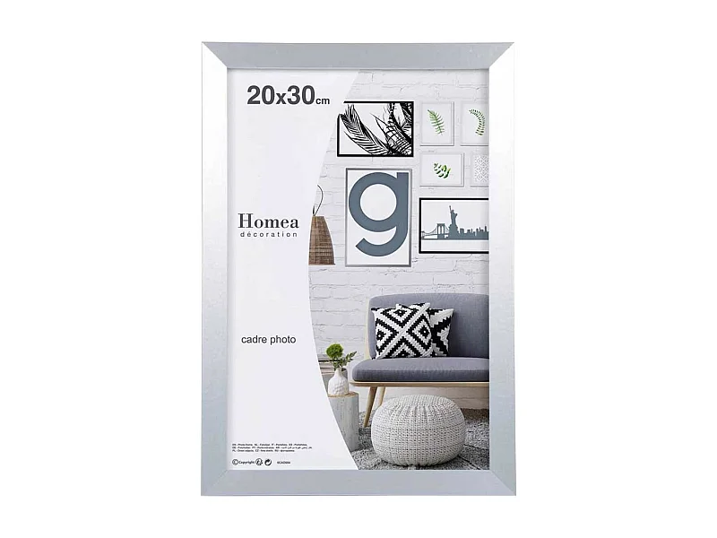 Cadre Photo Déco "Loft" 20x30cm Argent