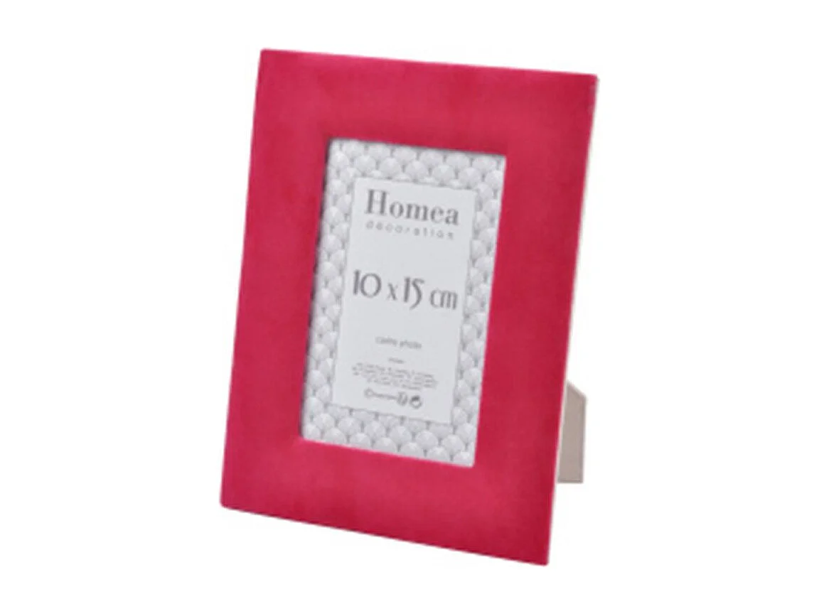 Cadre Photo en Velours "Deya" 10x15cm Fuchsia