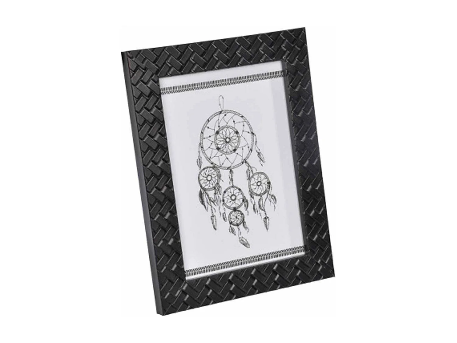 Cadre Photo Déco "Tressé" 24x30cm Noir