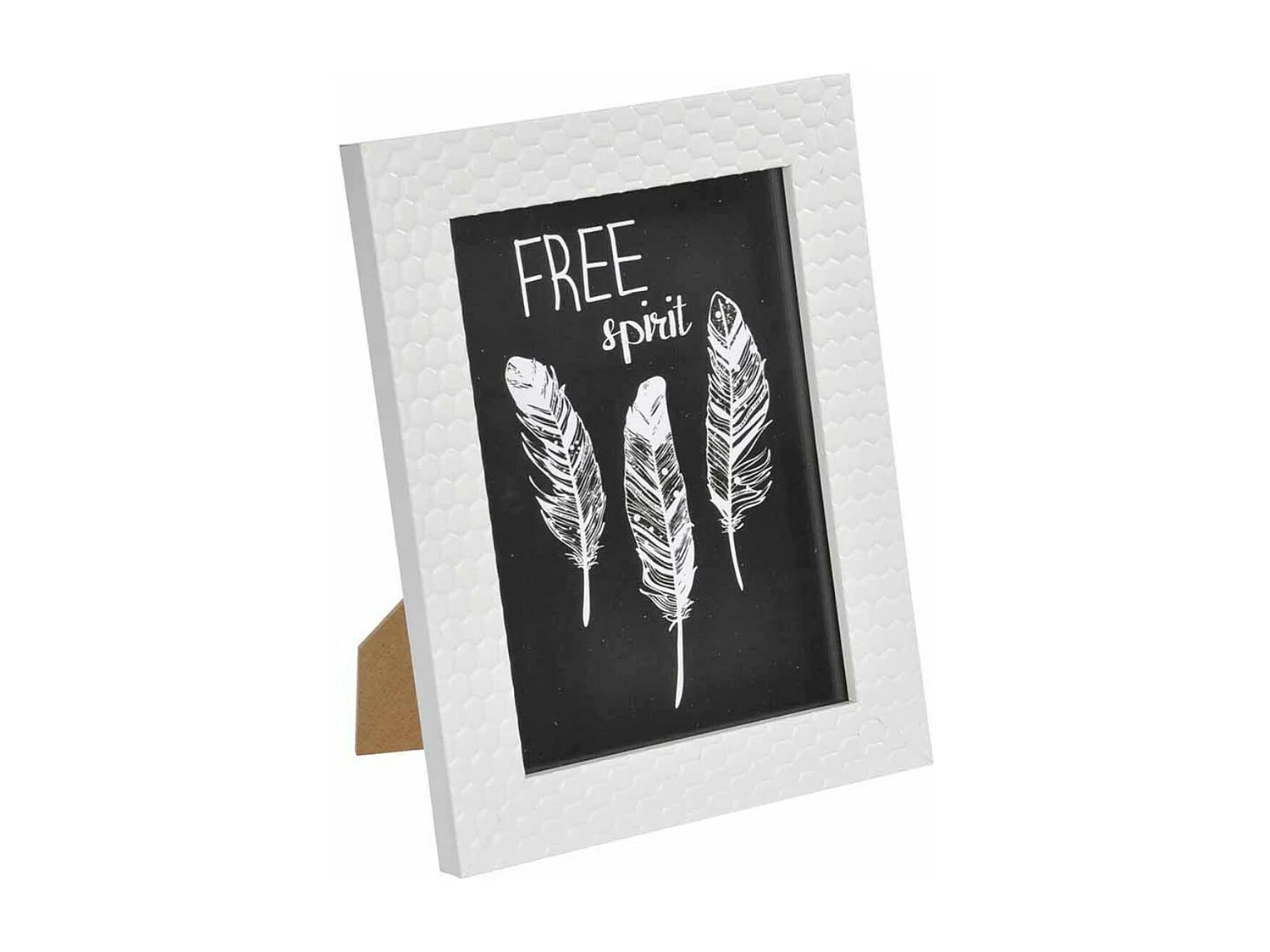 Cadre Photo Déco "Nid d'Abeilles" 18x24cm Blanc